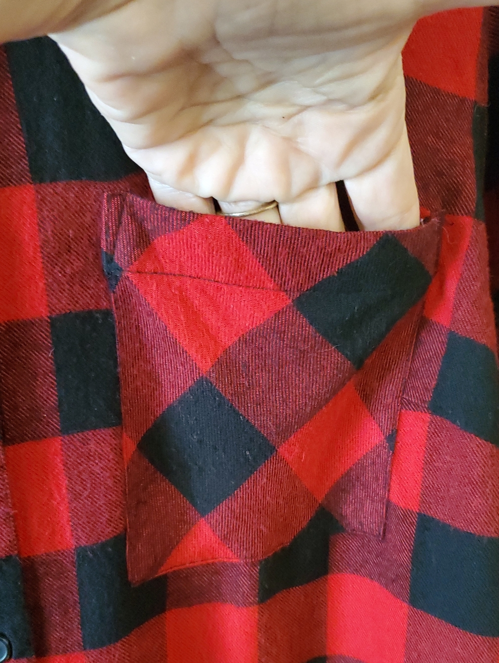 Torrid Lizzie Button Up Shirt In Red And Black Buffalo Check Size 1X - Picture 6 of 10